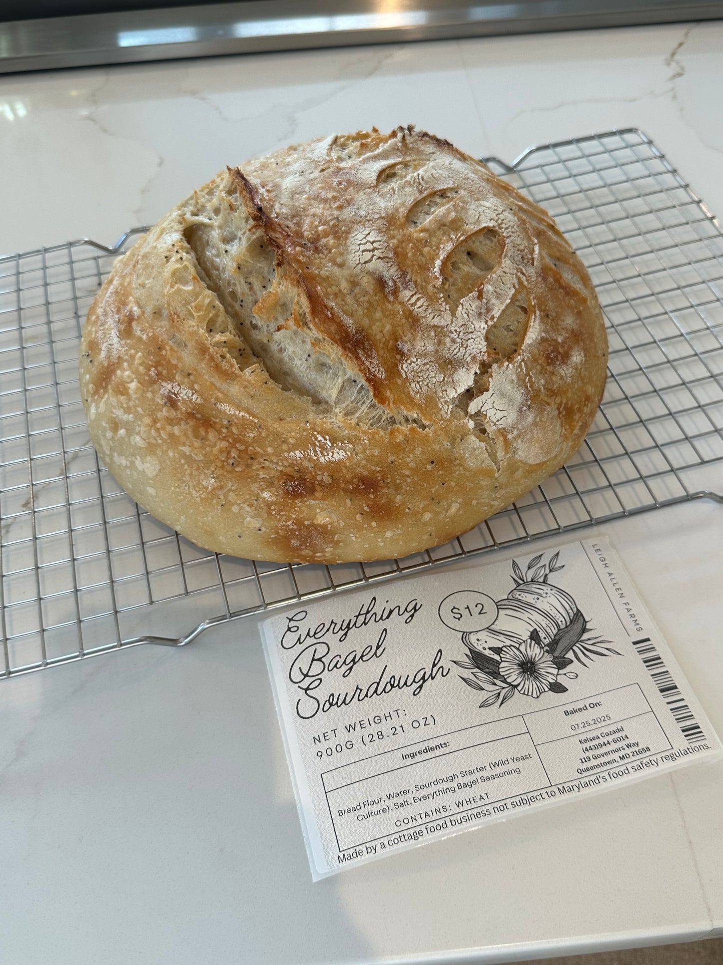 Pre-Order: Everything Bagel Sourdough Boule