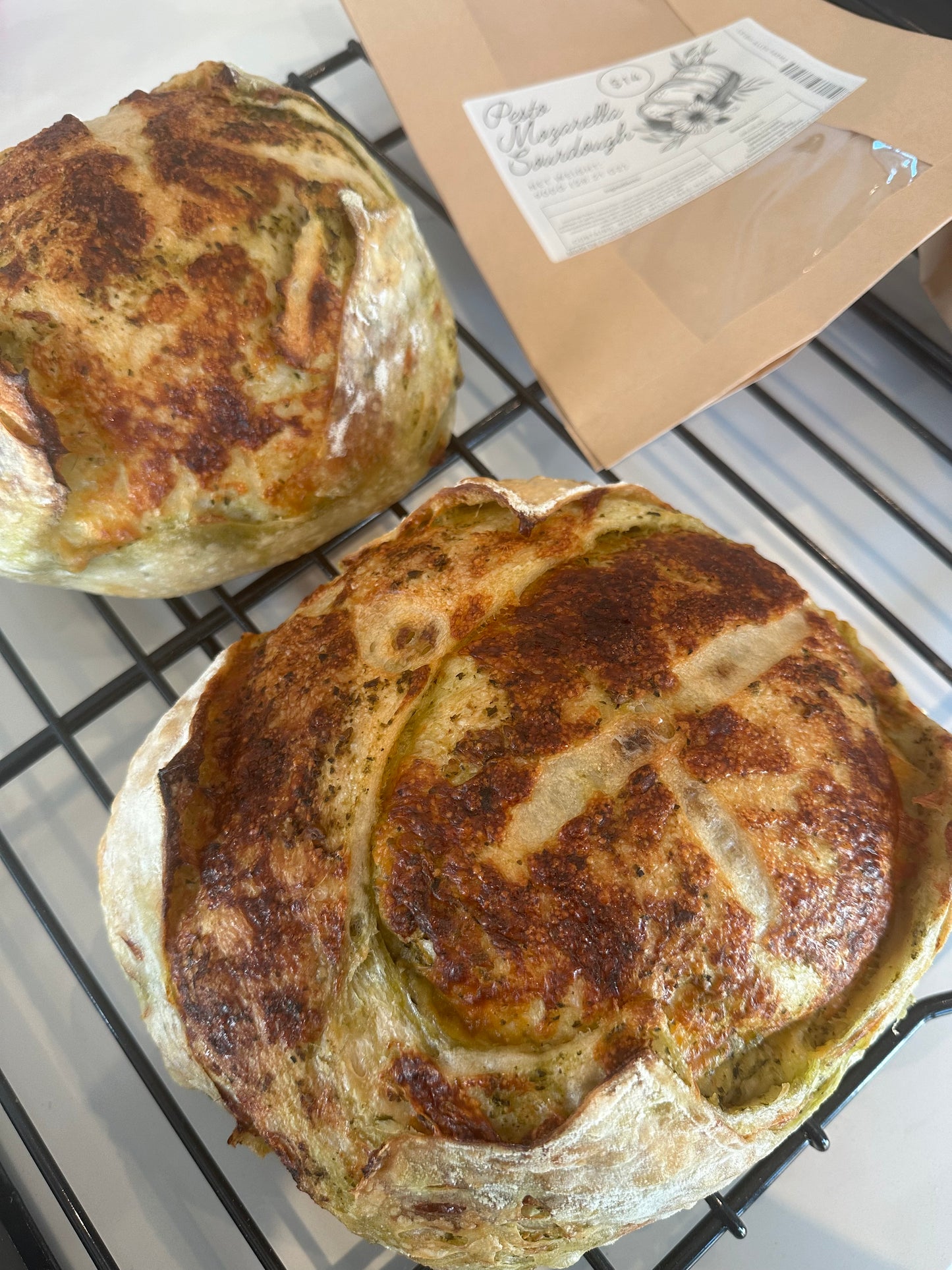 Pre-Order: Pesto Mozzarella Sourdough Boule