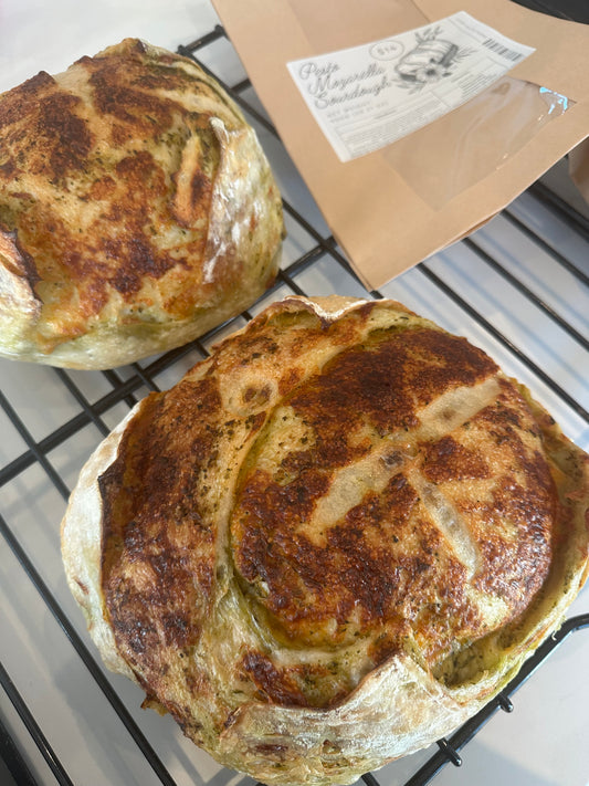 Pre-Order: Pesto Mozzarella Sourdough Boule